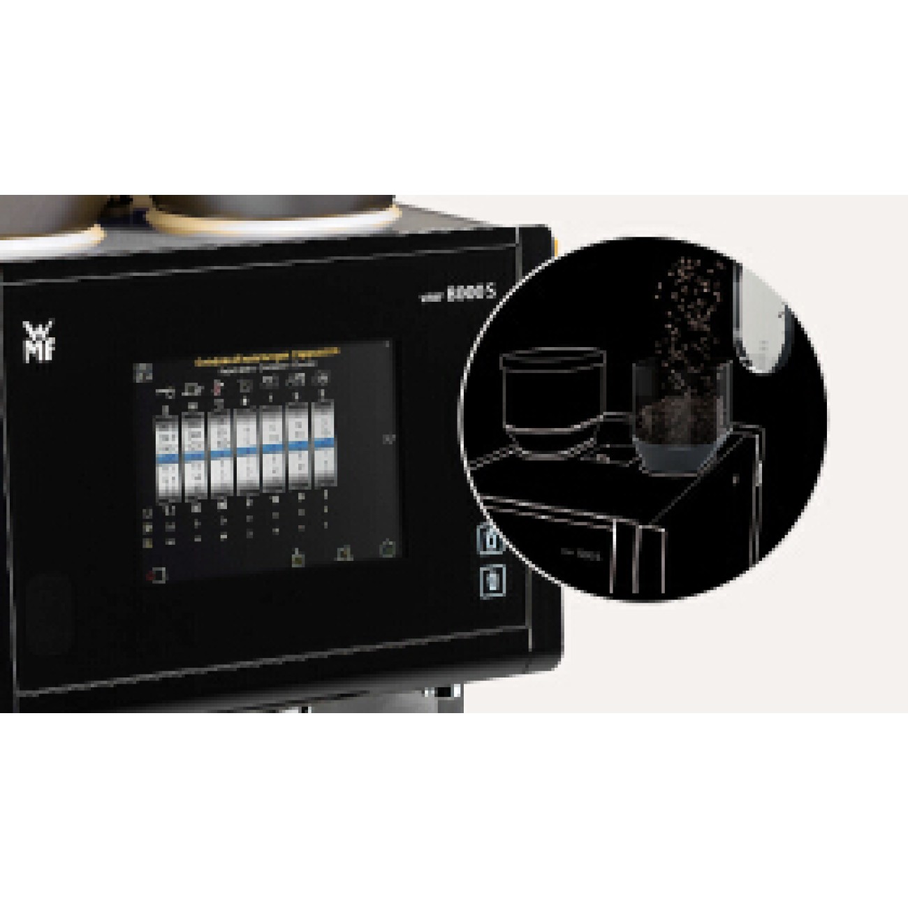 WMF Αυτόματη μηχανή καφέ 5000s. με δυνατότητα παραγωγής espresso, cappuccino, σοκολάτας και ζεστού νερού 