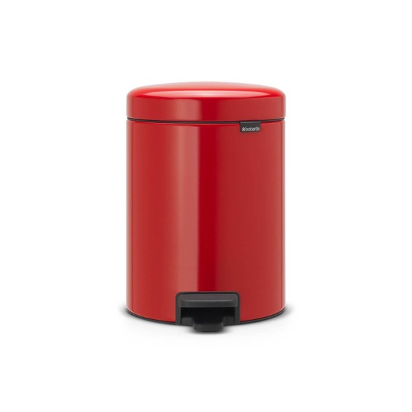 Brabantia Pedal bin newicon, 5 litre, plastic bucket passion red