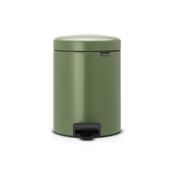 Brabantia Pedal bin newicon, 5 litre, plastic bucket moss green