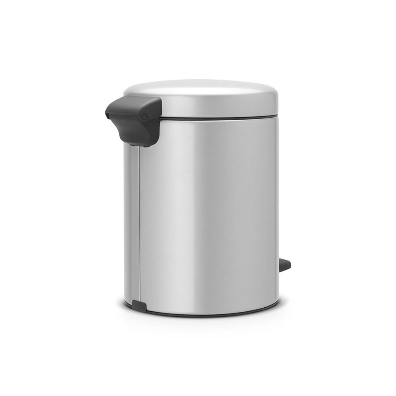 Brabantia Pedal bin newicon, 5 litre, plastic bucket metallic grey