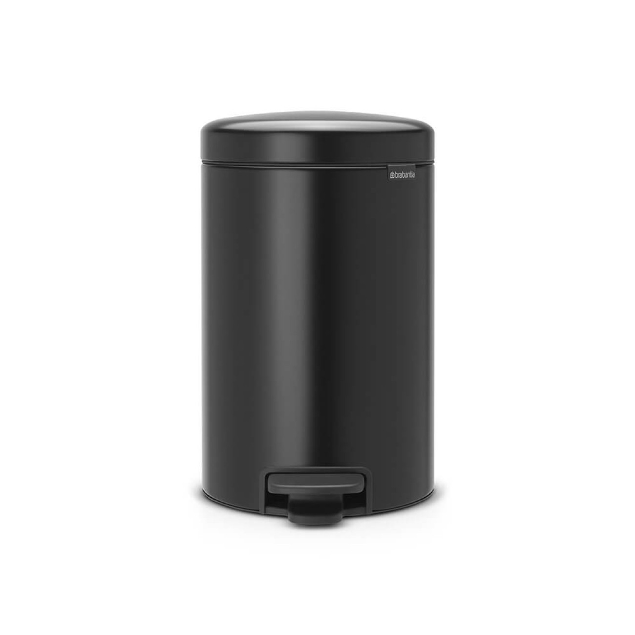 Brabantia Κάδος πεντάλ soft closing, plastic bucket matt black 12 lt σειρά New Icon