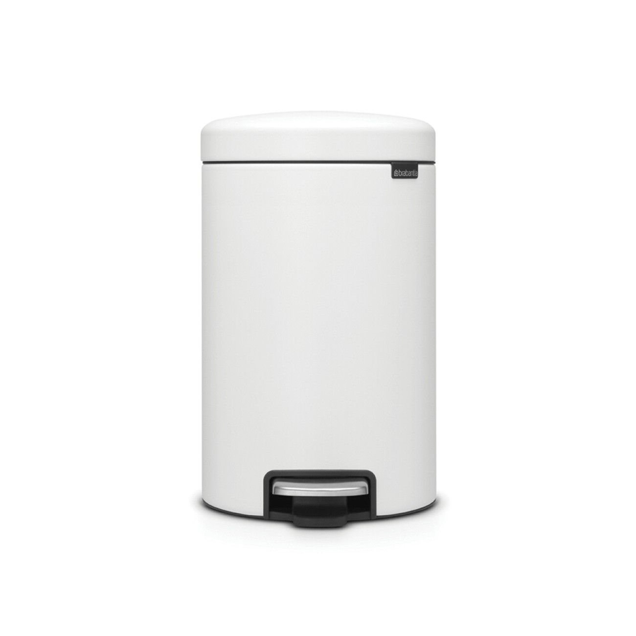 Brabantia Κάδος πεντάλ soft closing, plastic bucket mineral eternal white 12 lt σειρά New Icon