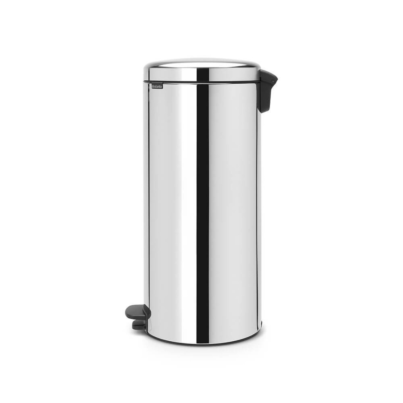 Brabantia Pedal bin newicon, 30 litre, plastic bucket brilliant steel