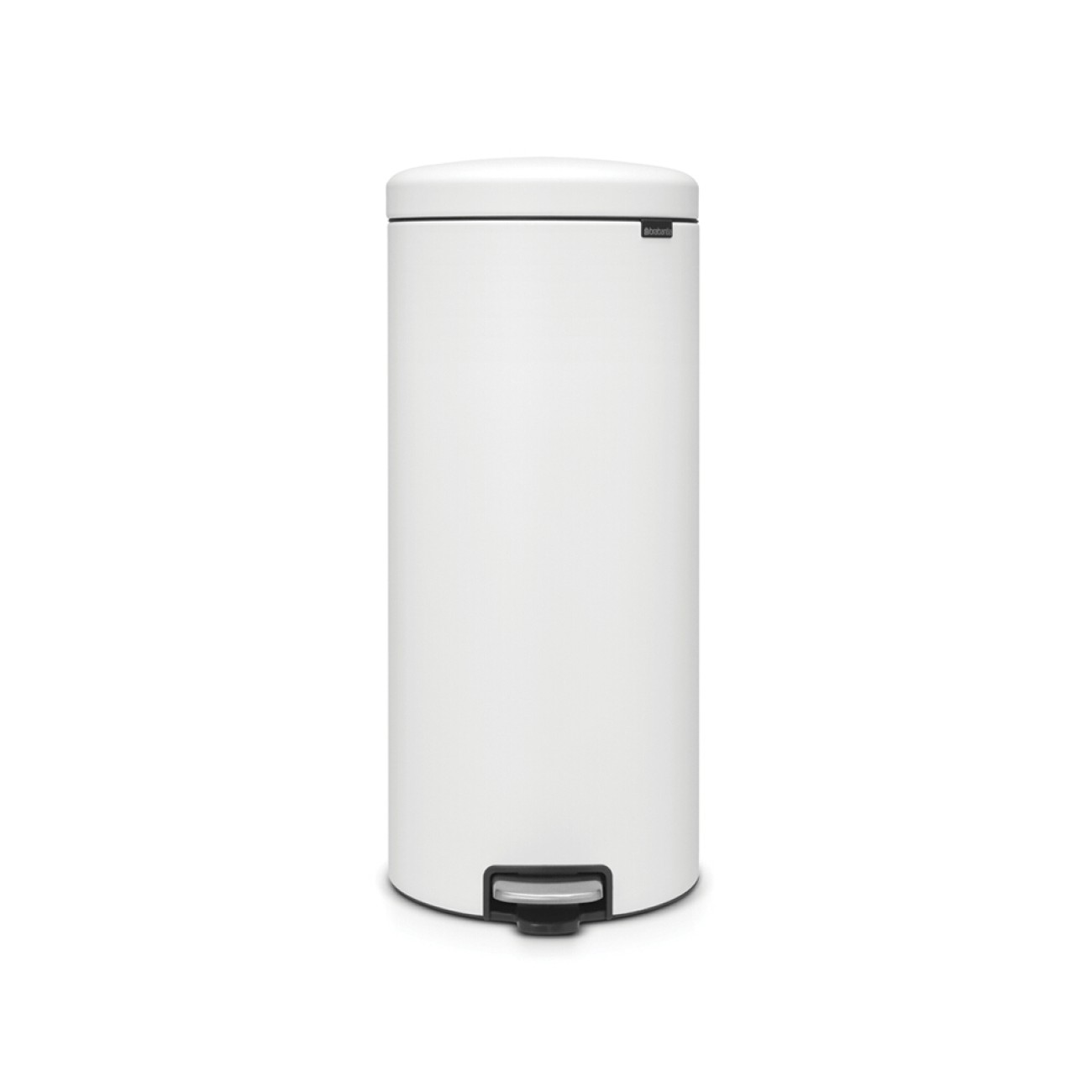 Brabantia Pedal bin newicon, 30 litre, plastic bucket mineral eternal white
