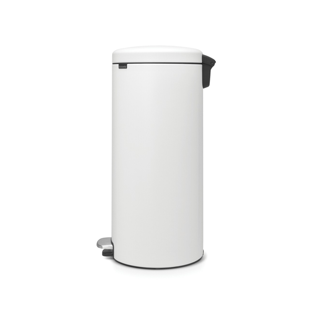 Brabantia Pedal bin newicon, 30 litre, plastic bucket mineral eternal white