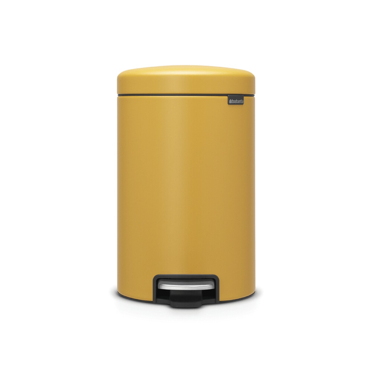 Brabantia Κάδος πεντάλ soft closing, plastic bucket mineral mustard yellow 12 lt σειρά New Icon