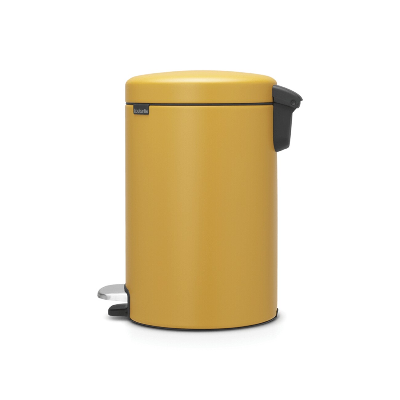 Brabantia Κάδος πεντάλ soft closing, plastic bucket mineral mustard yellow 12 lt σειρά New Icon