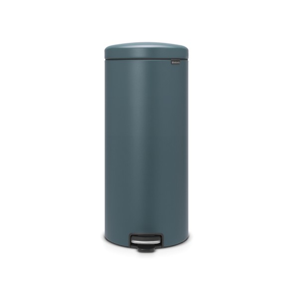 Brabantia Pedal bin newicon, 30 litre, plastic bucket mineral reflective blue