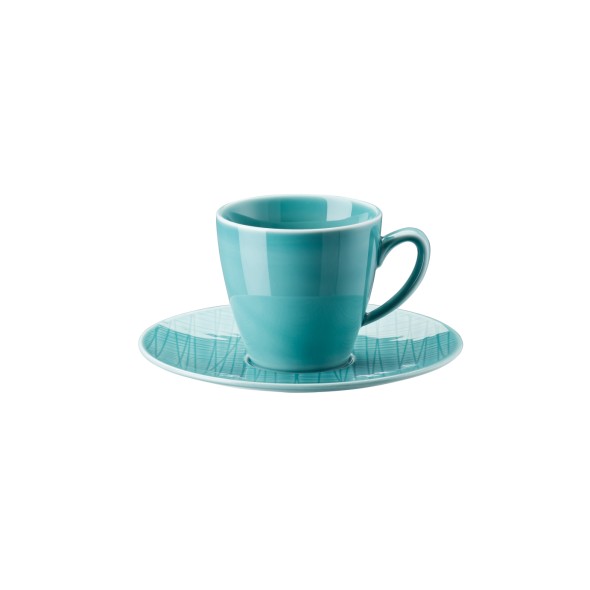 Rosenthal Mesh colours aqua cup/saucer 4 tall
