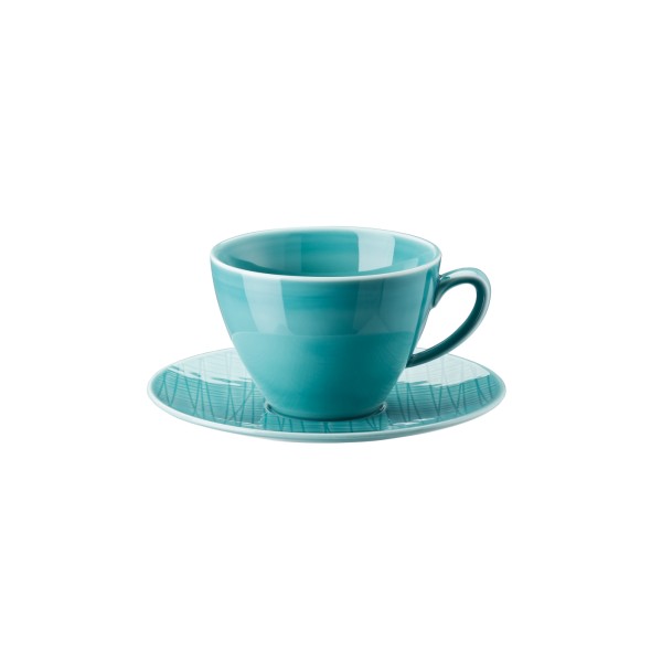 Rosenthal Φλιτζάνι καφέ με πιατάκι 29 cl σειρά Mesh aqua