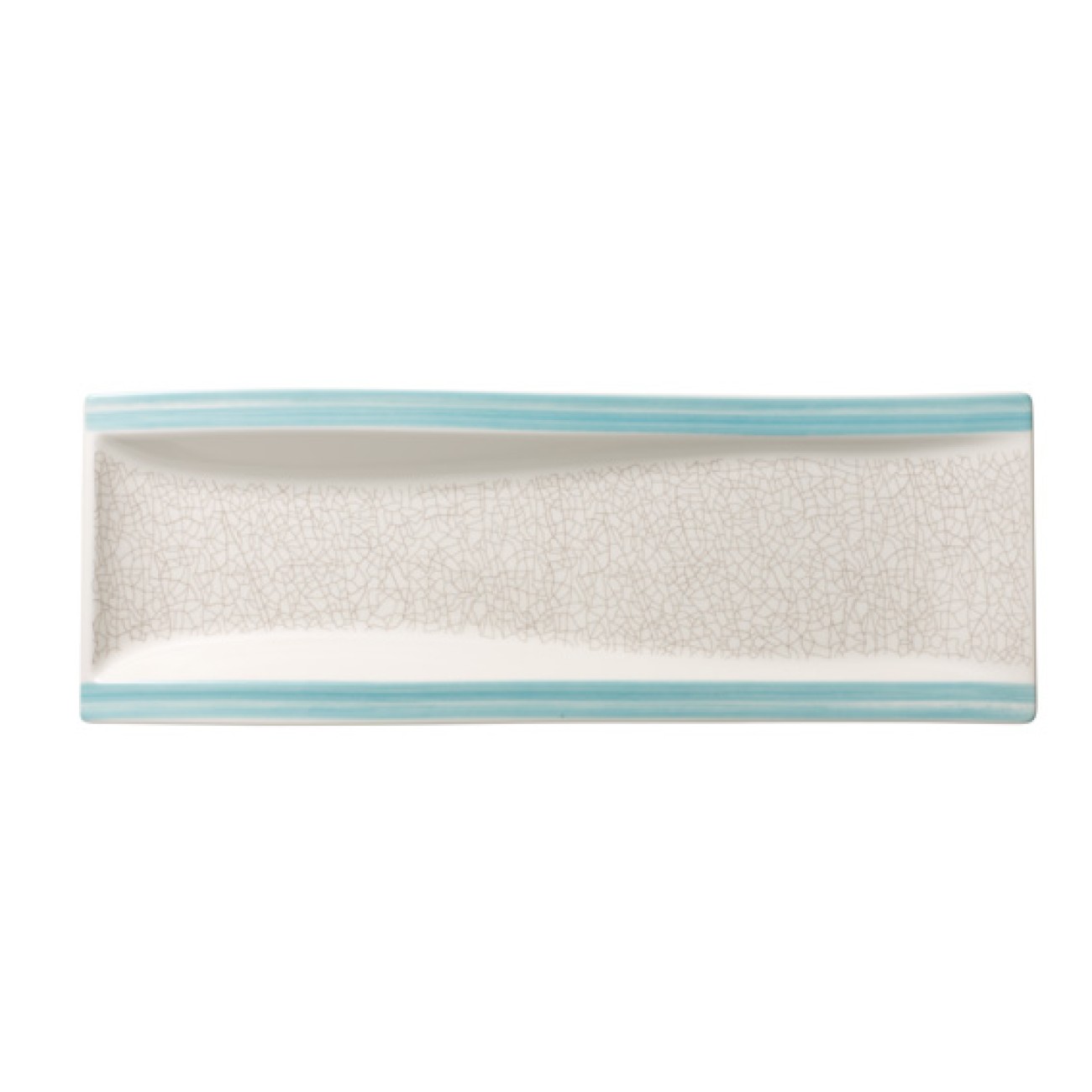 Villeroy & Boch Πιάτο ρηχό ορθογώνιο ορεκτικών aquamarin 42x15 cm σειρά Amarah