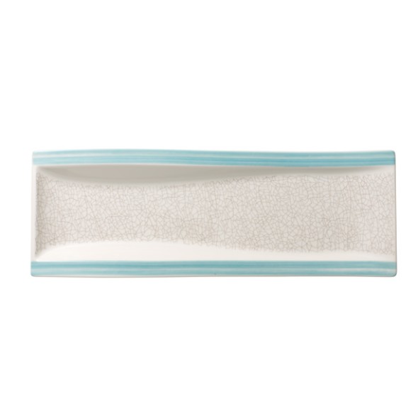 Villeroy & Boch Πιάτο ρηχό ορθογώνιο ορεκτικών aquamarin 42x15 cm σειρά Amarah