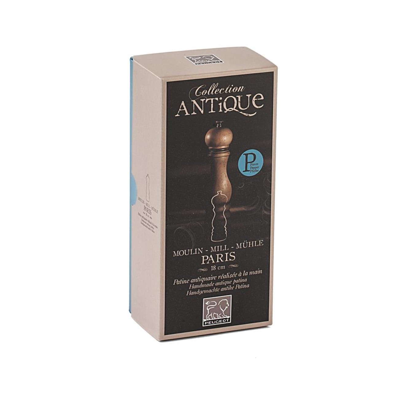Peugeot Μύλος πιπεριού 18 cm σειρά Paris Std Antique