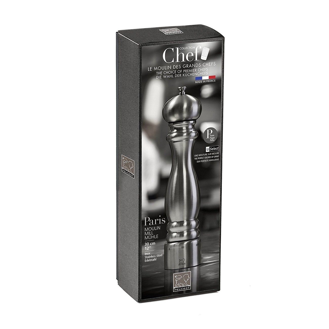 Peugeot Μύλος πιπεριού stainless steel, u'select 6,97x6,97x30 cm σειρά Paris St-Steel