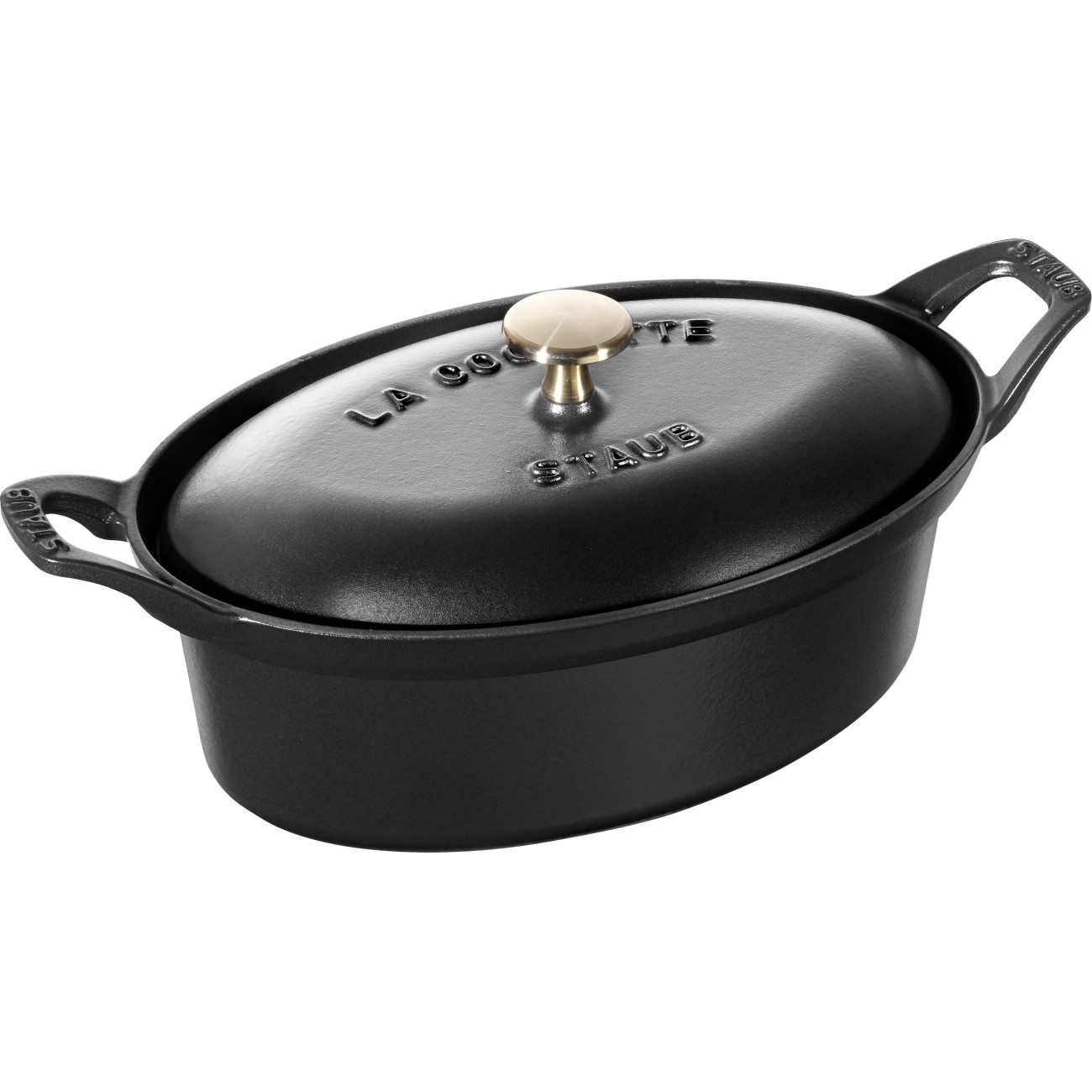 Staub Σκεύος οβάλ la coquette μαύρο 23 cm