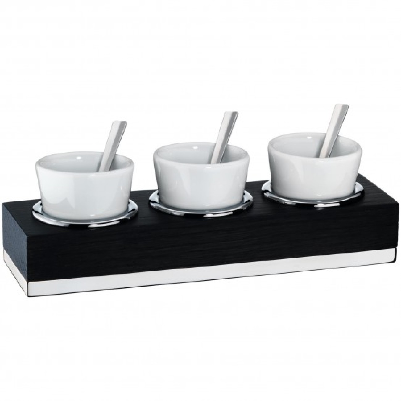 WMF Ξύλινη βάση με 3 μεταλλικές υποδοχές 20,5x6,2x3,7 cm σειρά Pure exclusiv